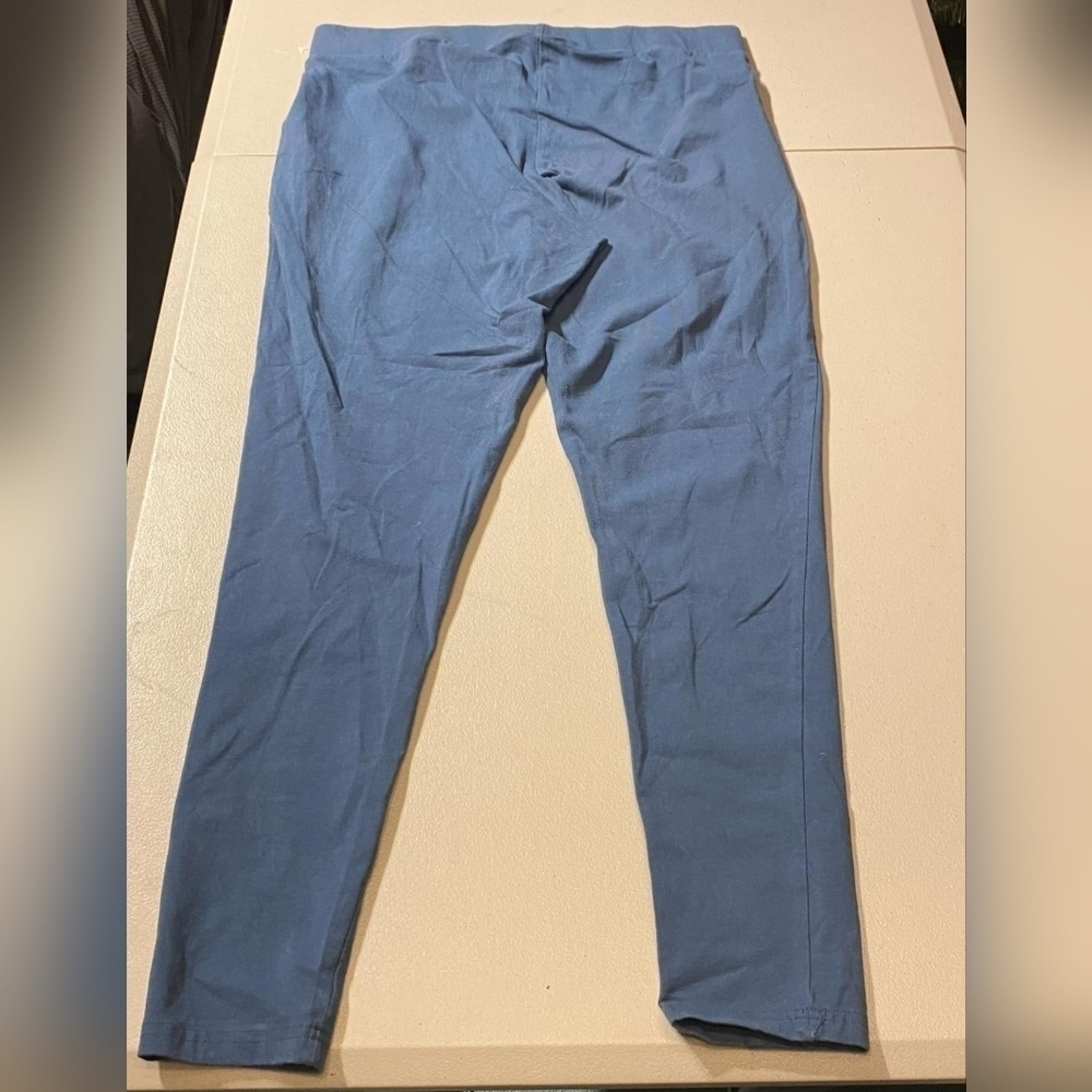 Torrid Stone Blue Stretchy Cotton Leggings Women's Size 2 Plus Size 2X Casual